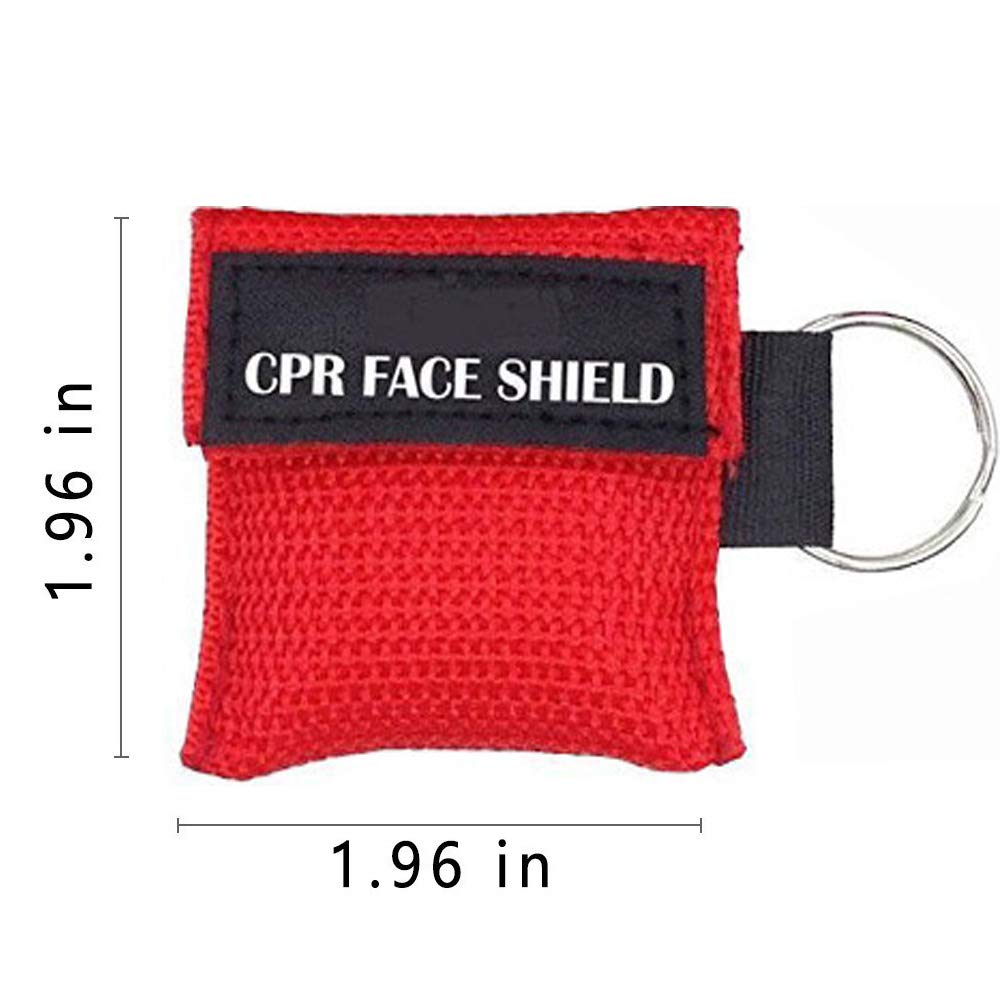 Mini CPR Keychain with Face Shield, 1 - Way Valve Breathing Barrier