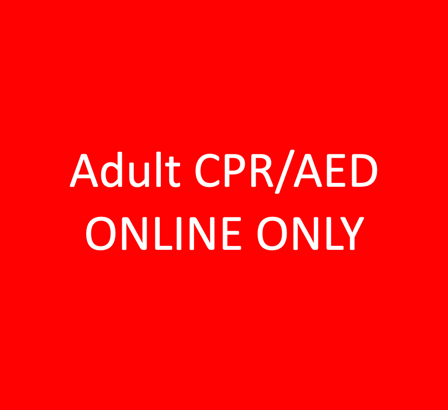 Adult CPR/AED ONLINE ONLY