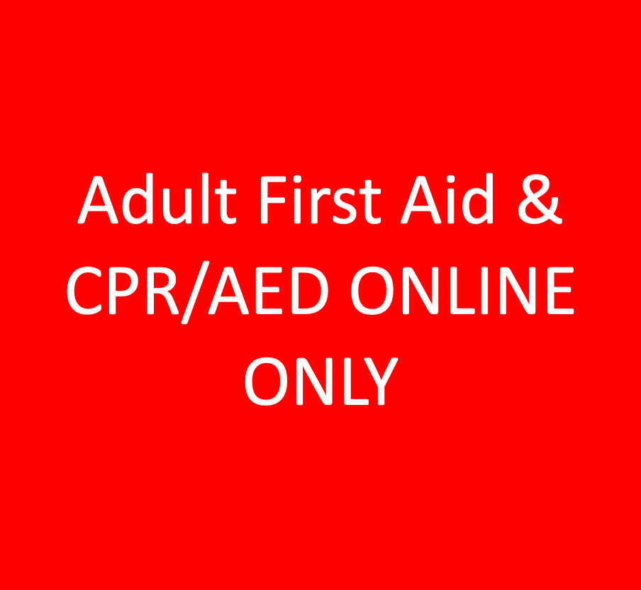 Adult First Aid & CPR/AED ONLINE ONLY