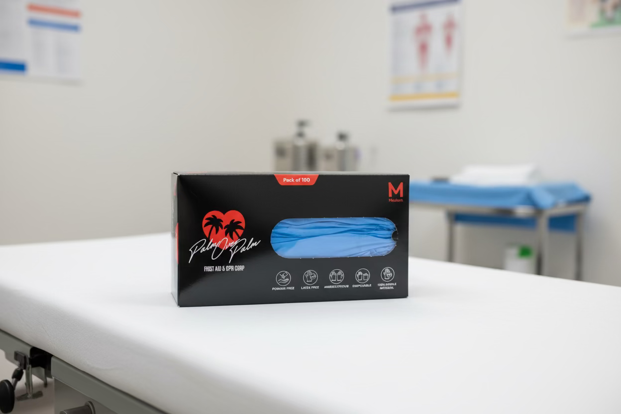 Powder-Free Nitrile Exam Gloves, 1 Box (Pack of 100)